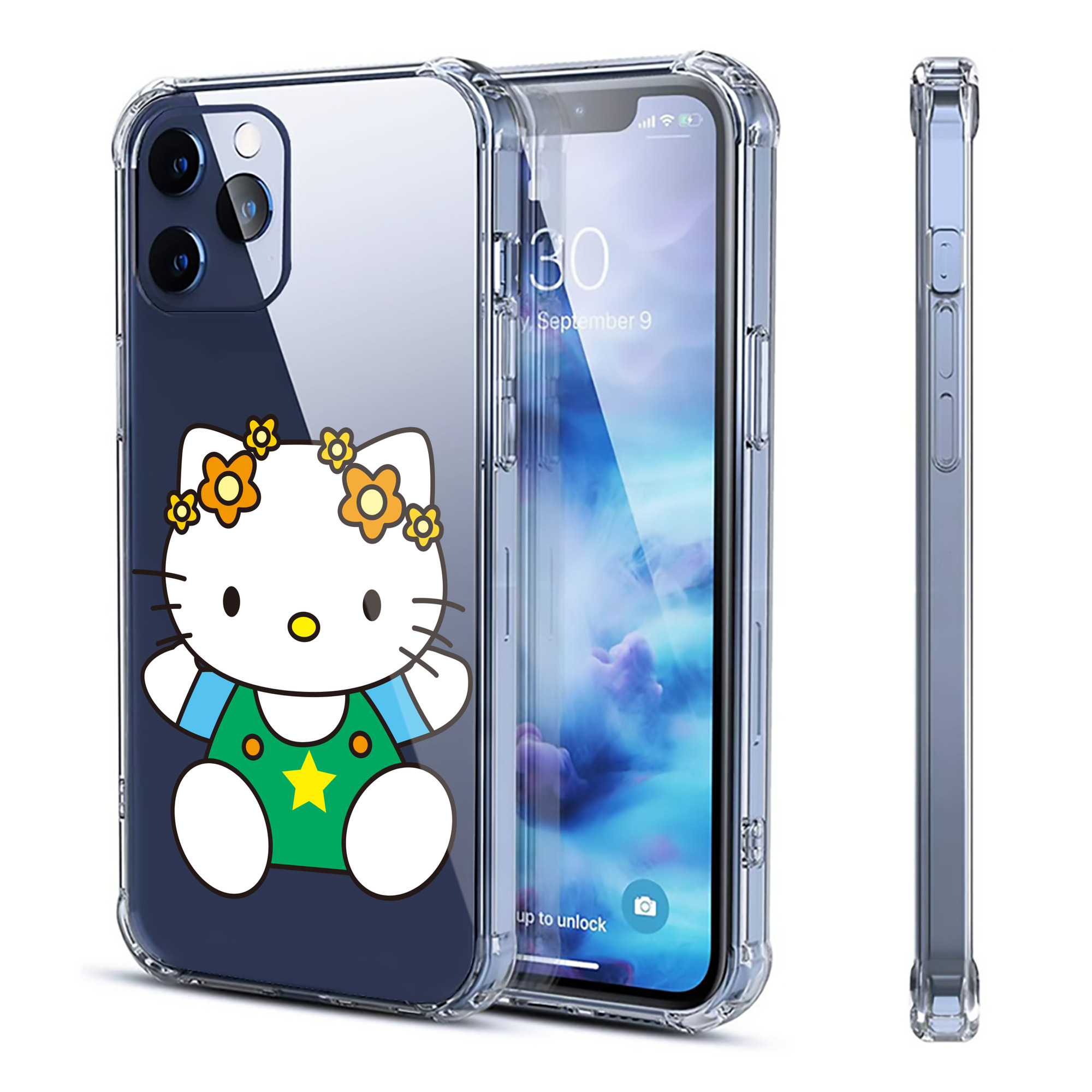 （画像用） Hello Kitty ハローキティ 【iPhone 12シリーズ対応】透明スマホケース（クリアソフトケース）